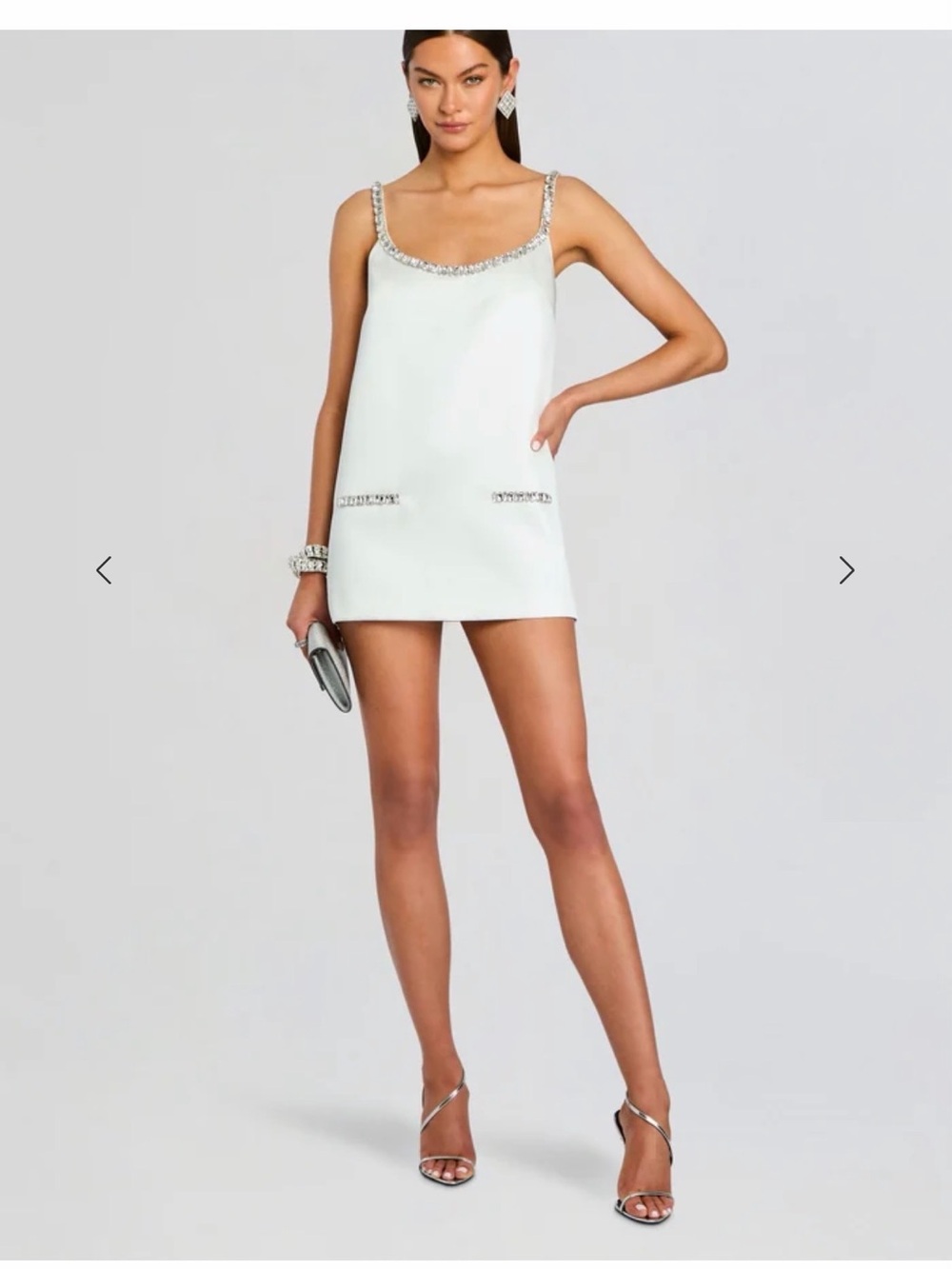 Retrofete Reilly white embellished dress